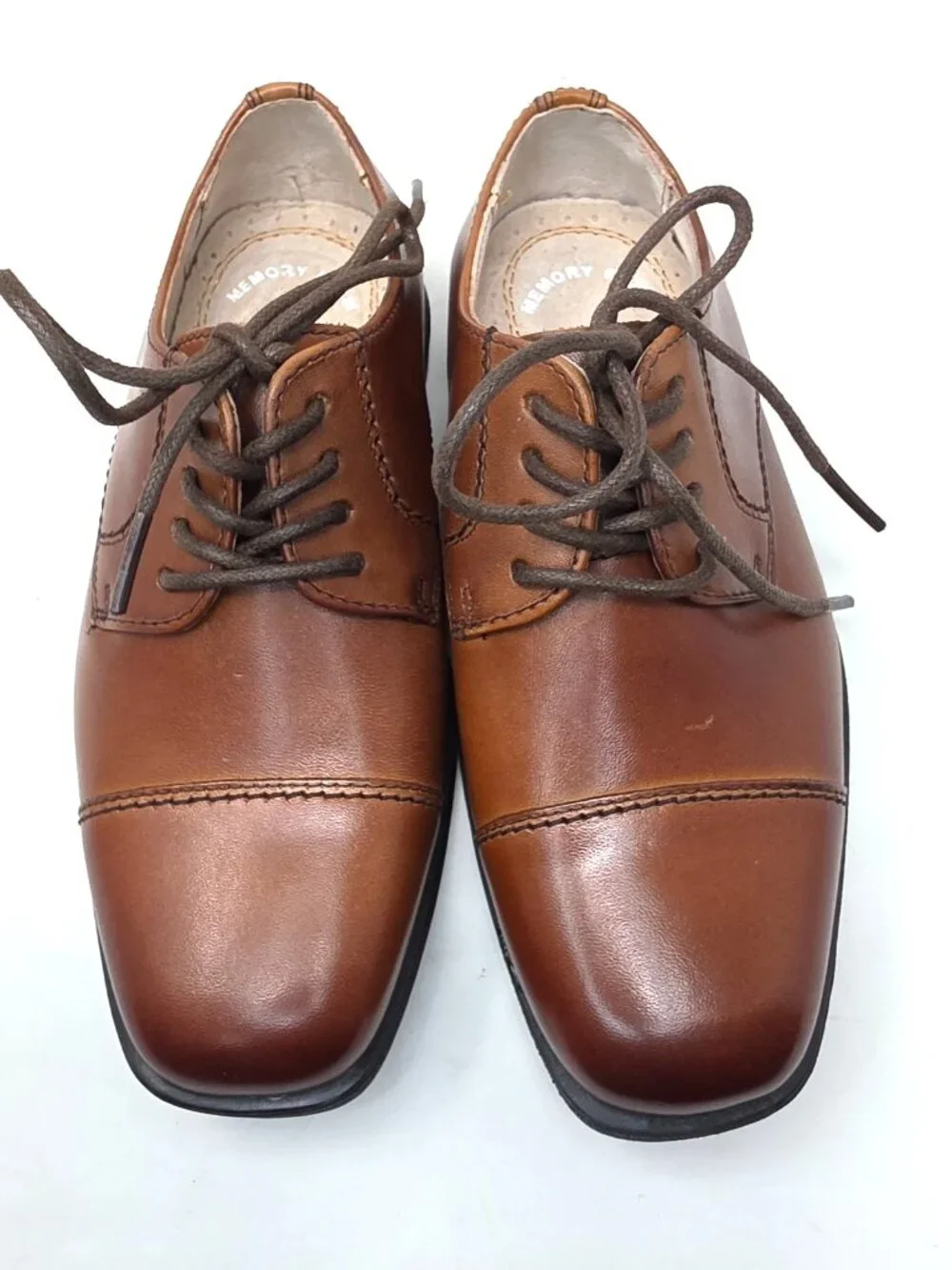 Florsheim Reveal Jr. Dress Shoes Kids Boys 11M Brown Lace Leather Oxford Cap Toe